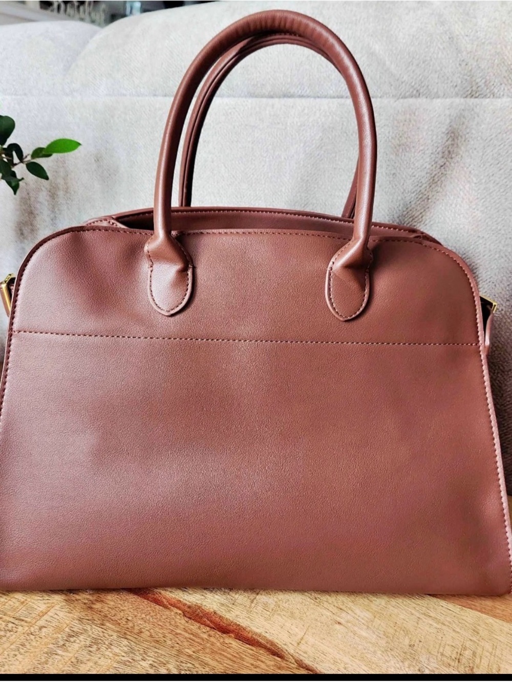 The Row Brown Leather Satchel